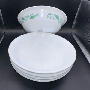 Vintage Corning Corelle Spearmint Fruit Dessert Bowl Set Of 5